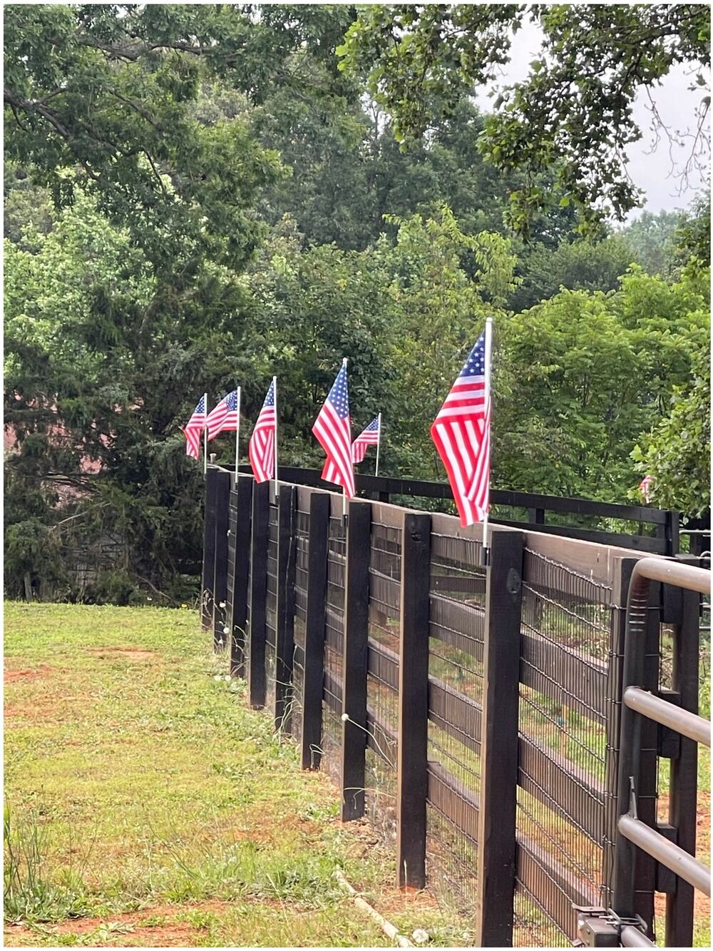 Fence Post Flag Holder in Black (pack of 4w/black screws included)